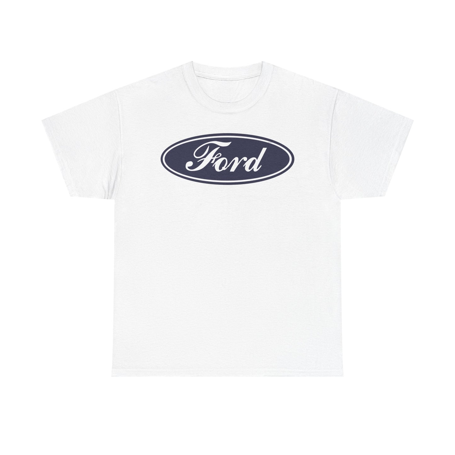 Ford Motor Company White Heavy Cotton Unisex T-Shirt