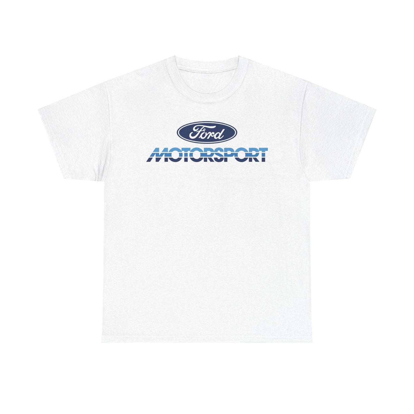 Ford Motor Company Motorsport White Heavy Cotton Unisex T-Shirt