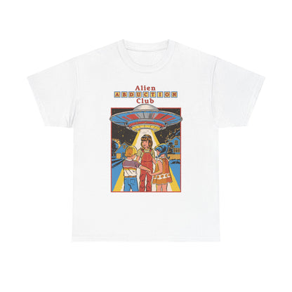 Alien Abduction Club Funny Retro Heavy Cotton Unisex T-Shirt
