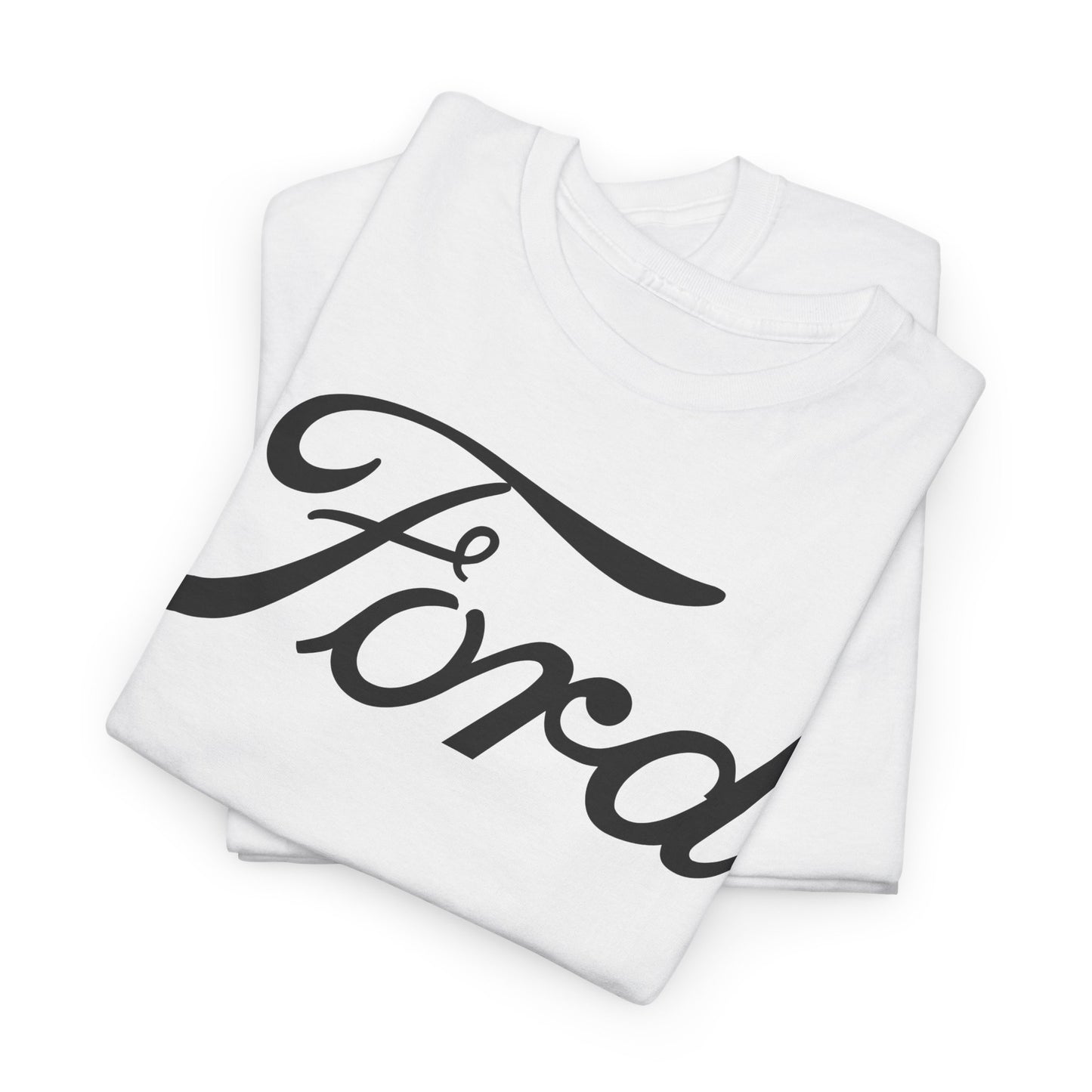 Ford Motor Company White Heavy Cotton Unisex T-Shirt