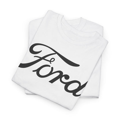 Ford Motor Company White Heavy Cotton Unisex T-Shirt