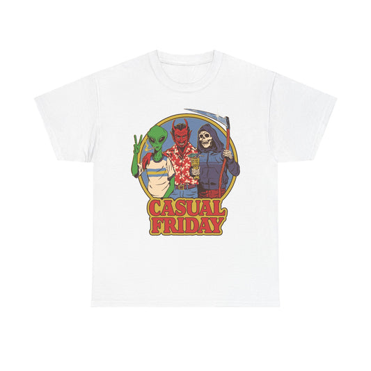 Casual Friday Funny Retro Heavy Cotton Unisex T-Shirt