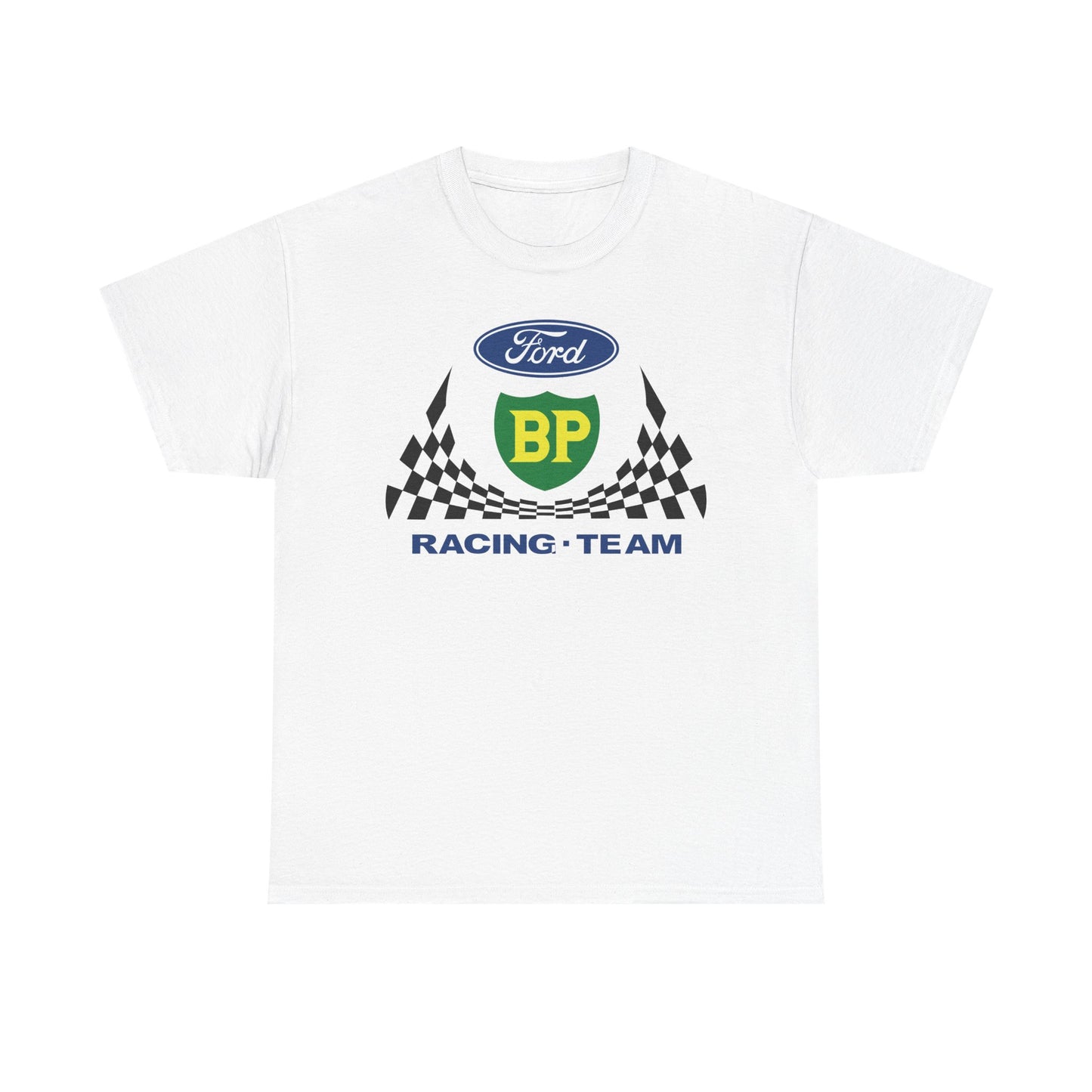 Ford Motor Company BP Racing Team White Heavy Cotton Unisex T-Shirt