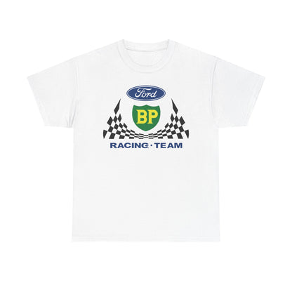 Ford Motor Company BP Racing Team White Heavy Cotton Unisex T-Shirt