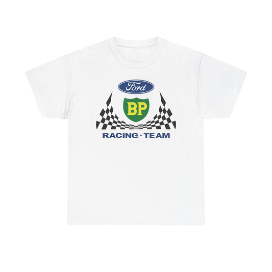 Ford Motor Company BP Racing Team White Heavy Cotton Unisex T-Shirt