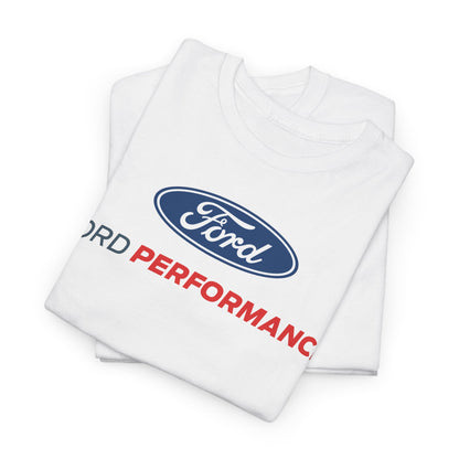 Ford Motor Company Performance White Heavy Cotton Unisex T-Shirt