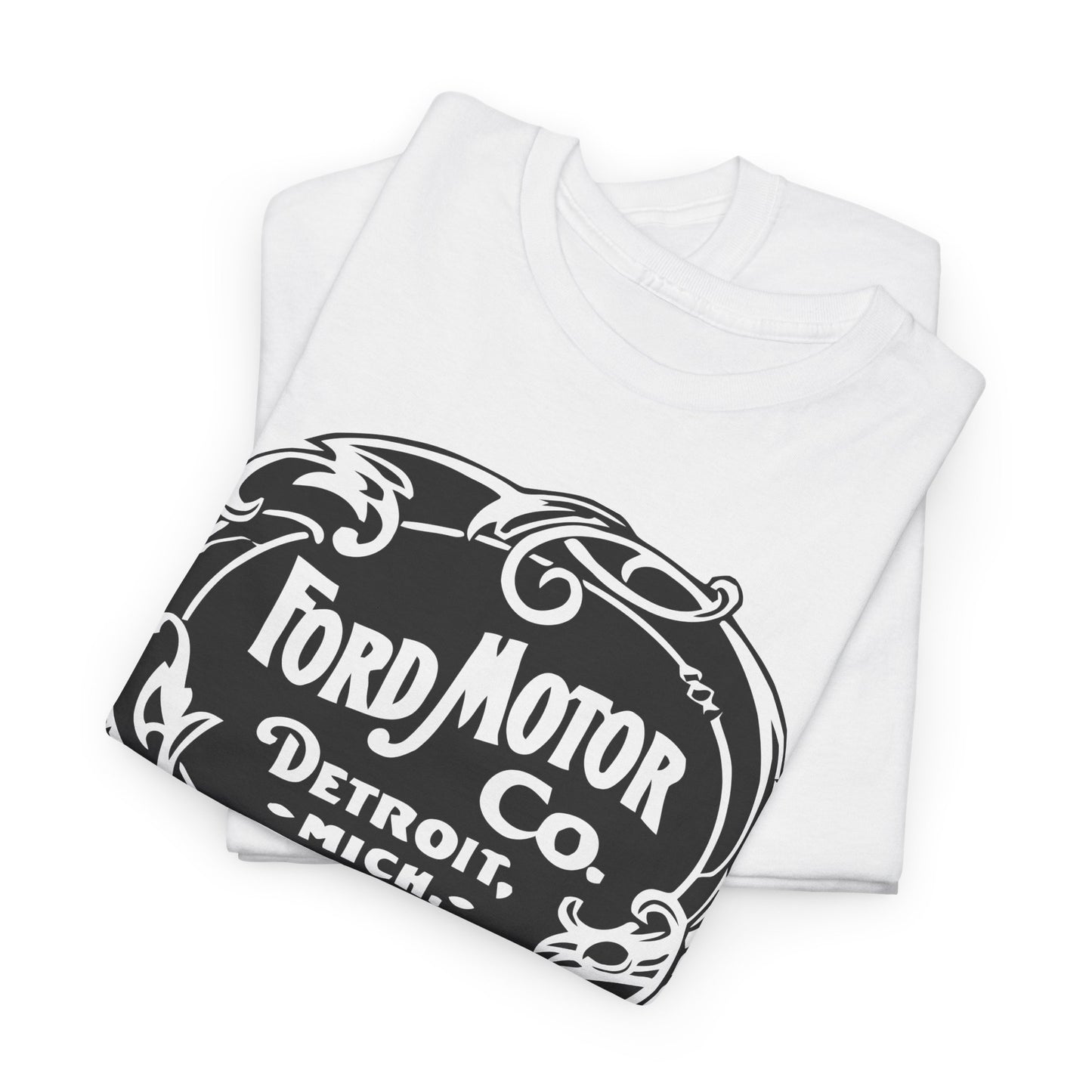 Ford Motor Company Detroit White Heavy Cotton Unisex T-Shirt