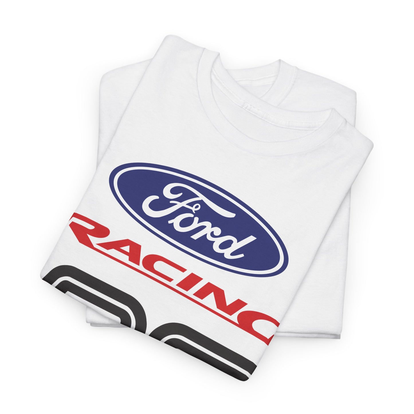 Ford Motor Company Racing RS White Heavy Cotton Unisex T-Shirt