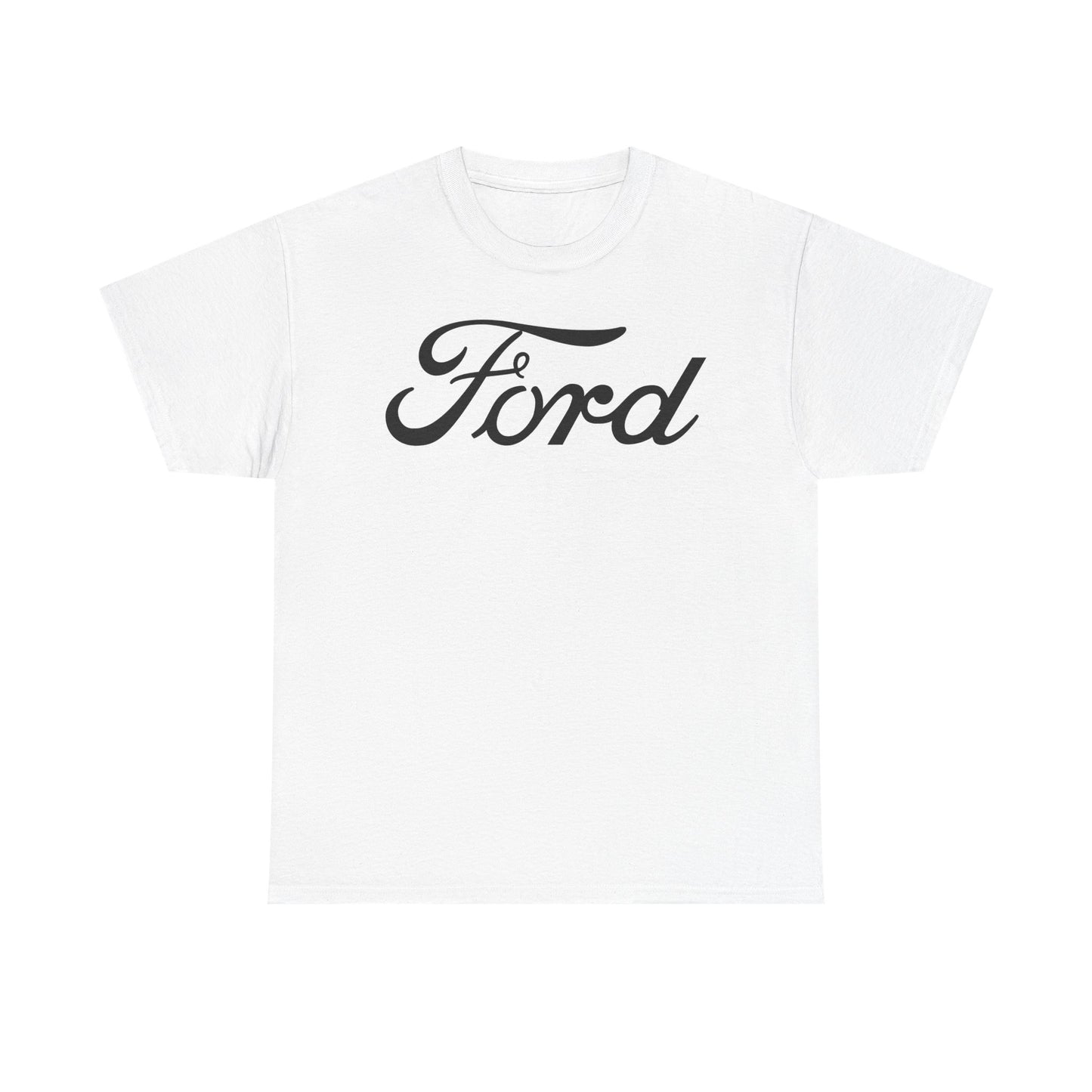 Ford Motor Company White Heavy Cotton Unisex T-Shirt