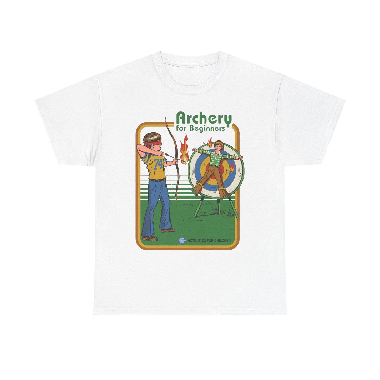 Archery for Beginners Funny Retro Heavy Cotton Unisex T-Shirt