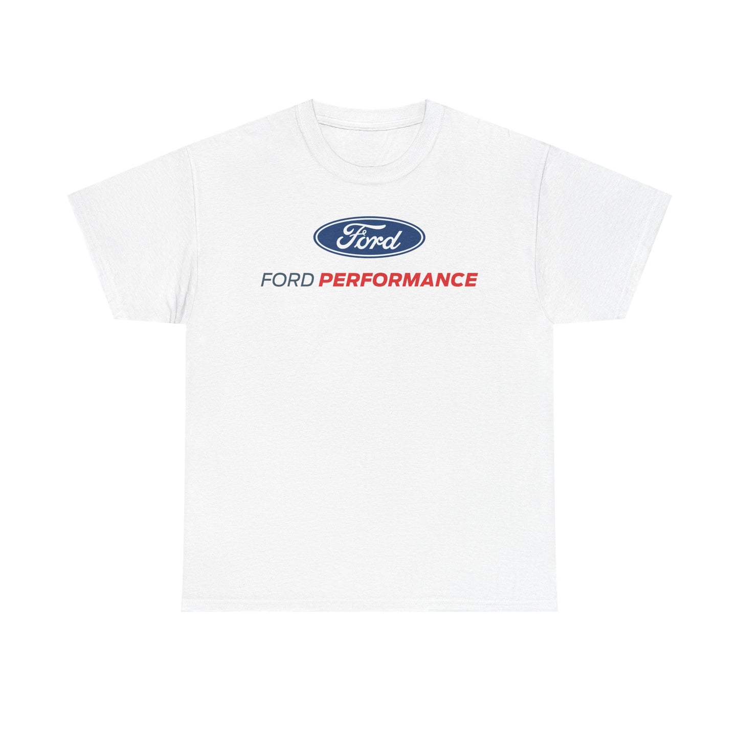 Ford Motor Company Performance White Heavy Cotton Unisex T-Shirt