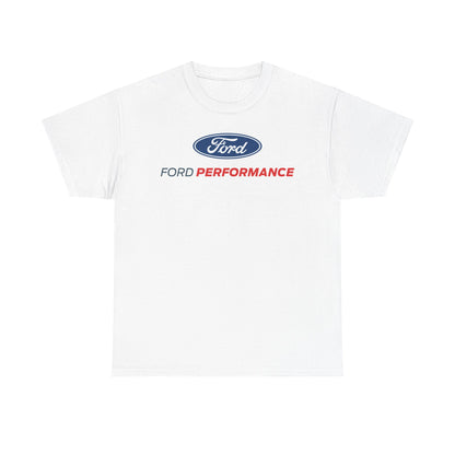 Ford Motor Company Performance White Heavy Cotton Unisex T-Shirt