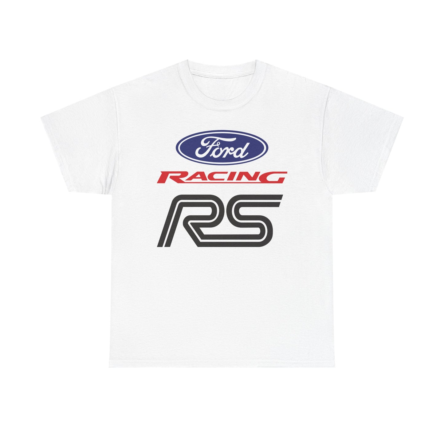 Ford Motor Company Racing RS White Heavy Cotton Unisex T-Shirt
