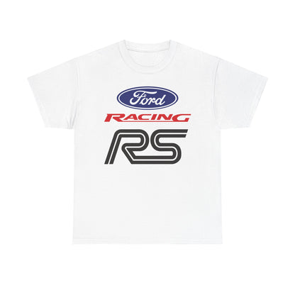 Ford Motor Company Racing RS White Heavy Cotton Unisex T-Shirt