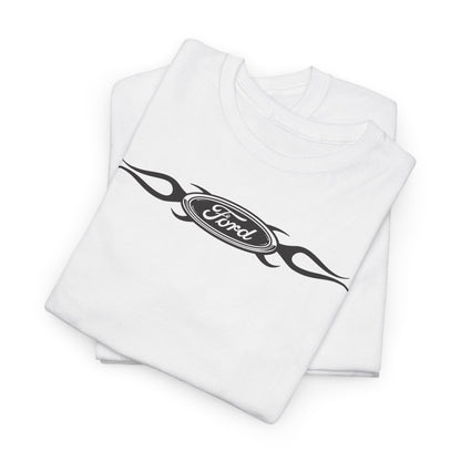 Ford Motor Company White Heavy Cotton Unisex T-Shirt