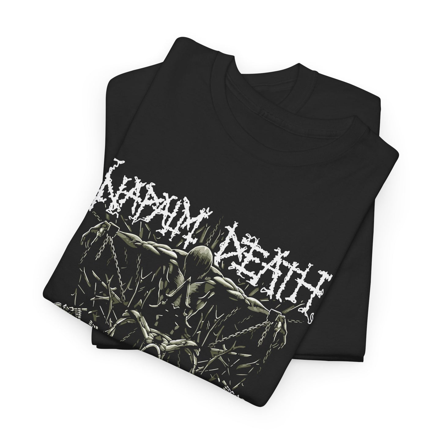 NAPALM DEATH 1980s Metal Music Band Black Heavy Cotton Unisex T-Shirt