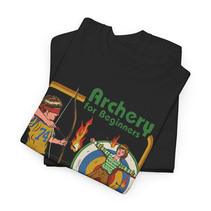 Archery for Beginners Funny Retro Heavy Cotton Unisex T-Shirt