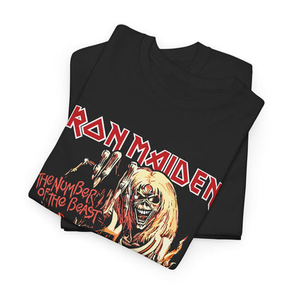 IRON MAIDEN 1970s Heavy Metal Music Band Black Heavy Cotton Unisex T-Shirt
