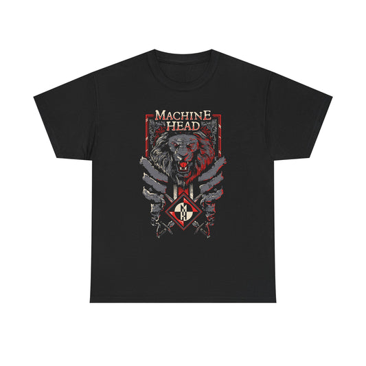 MACHINE HEAD 1990s Metal Music Band Black Heavy Cotton Unisex T-Shirt