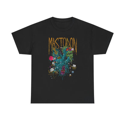 MASTODON 2000s Metal Music Band Black Heavy Cotton Unisex T-Shirt
