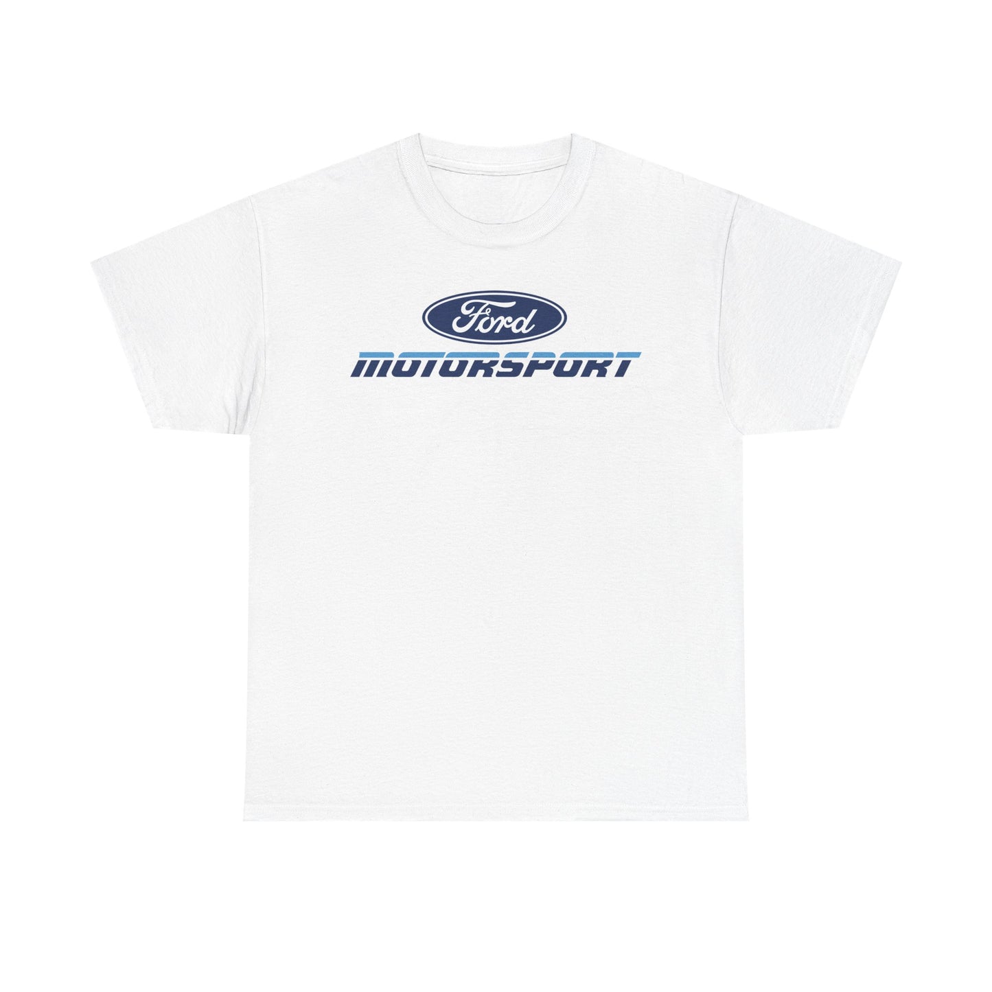 Ford Motor Company Motorsport White Heavy Cotton Unisex T-Shirt