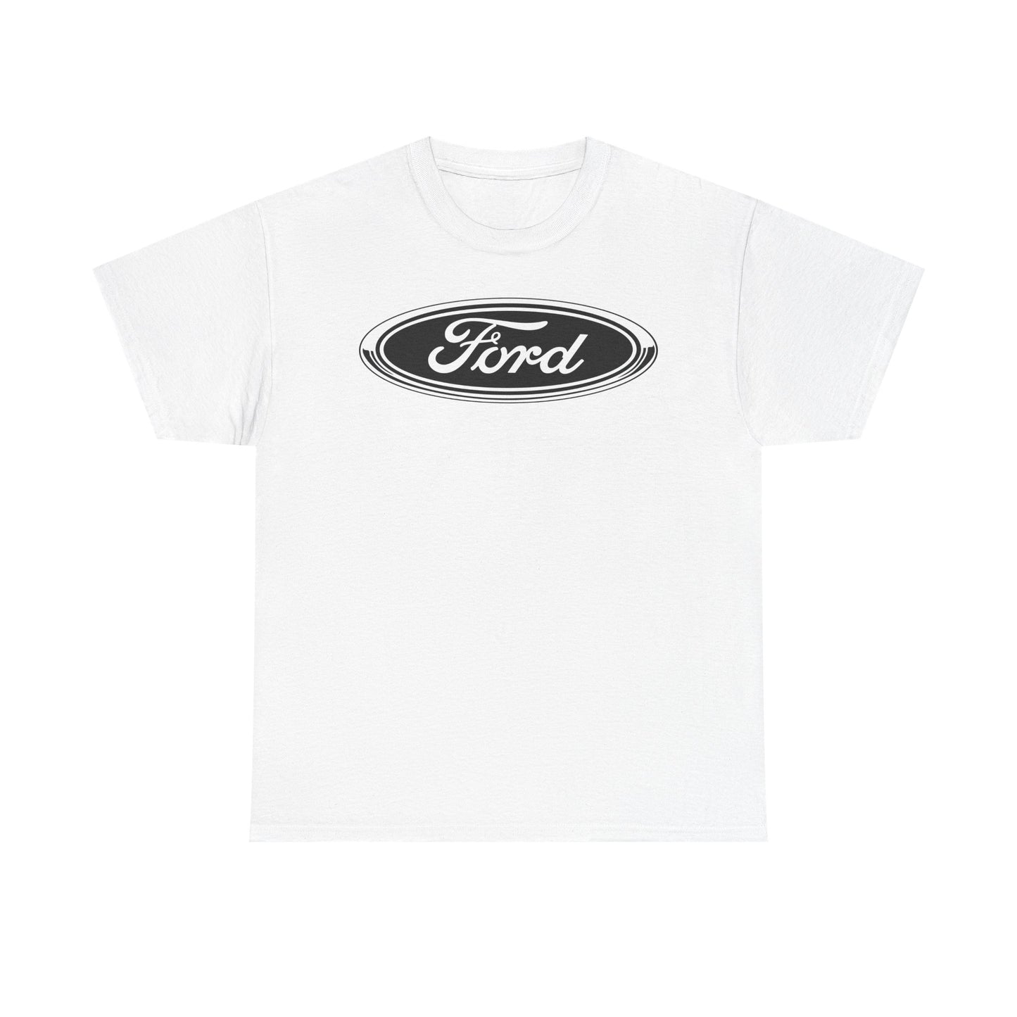 Ford Motor Company White Heavy Cotton Unisex T-Shirt