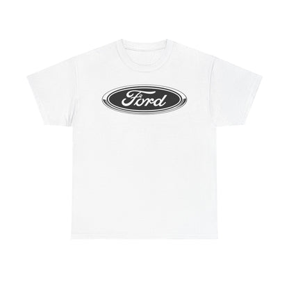Ford Motor Company White Heavy Cotton Unisex T-Shirt