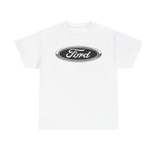 Ford Motor Company White Heavy Cotton Unisex T-Shirt