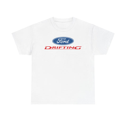 Ford Motor Company Drifting White Heavy Cotton Unisex T-Shirt