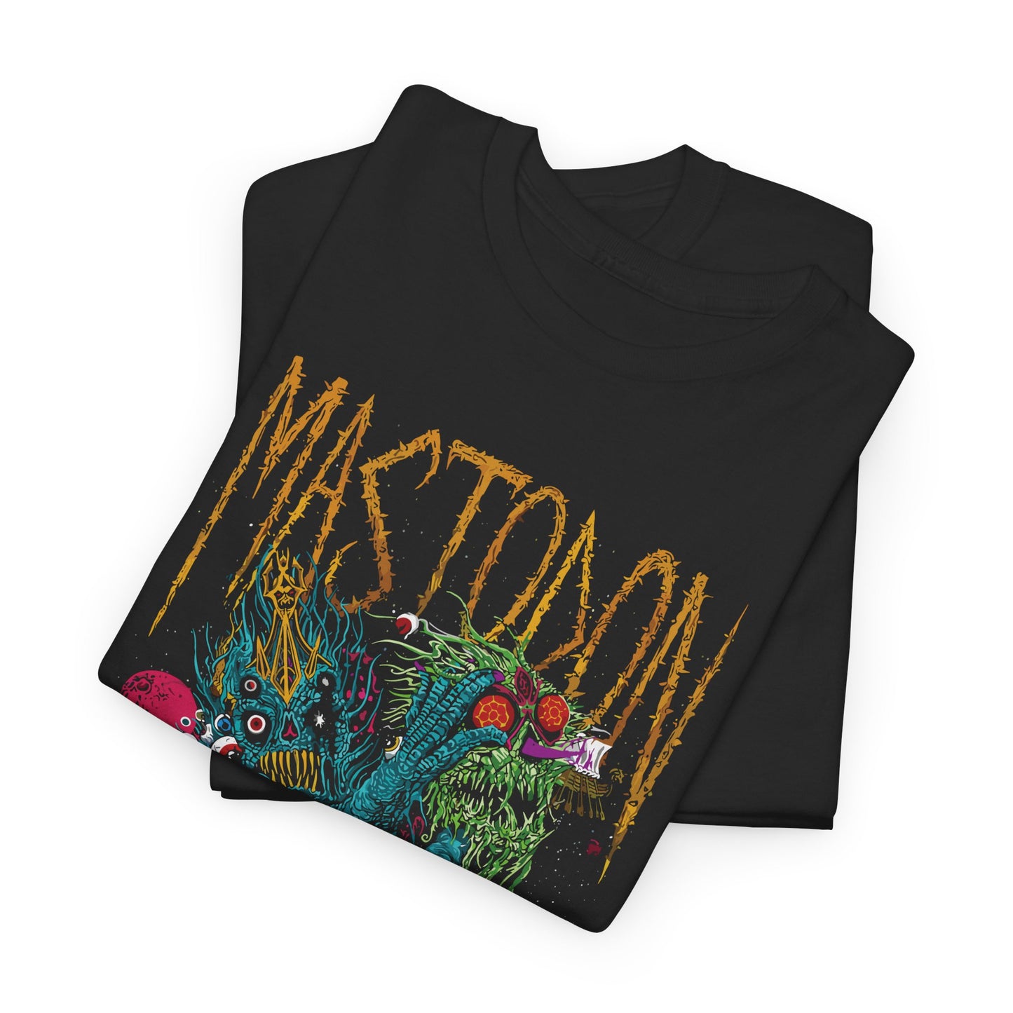 MASTODON 2000s Metal Music Band Black Heavy Cotton Unisex T-Shirt