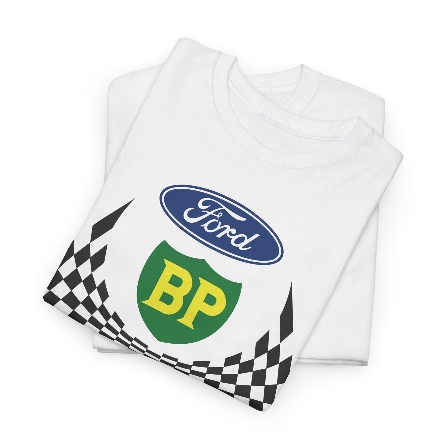 Ford Motor Company BP Racing Team White Heavy Cotton Unisex T-Shirt