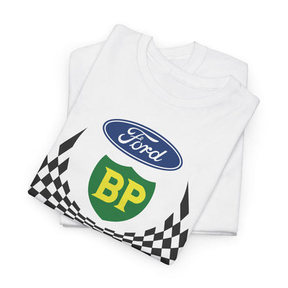 Ford Motor Company BP Racing Team White Heavy Cotton Unisex T-Shirt